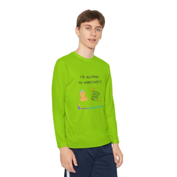 Youth Long Sleeve Tee - "I'm Allergic to Worksheets" Kid's Shirt - Image 27