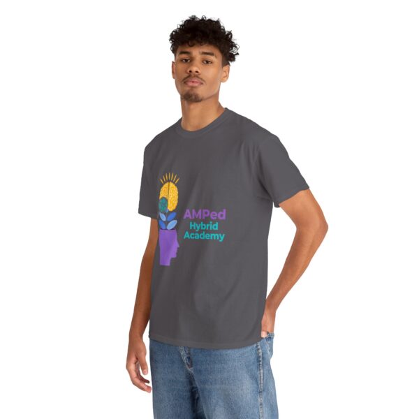 AMPed Hybrid Academy Logo - Unisex Heavy Cotton Tee - Image 11