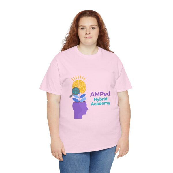 AMPed Hybrid Academy Logo - Unisex Heavy Cotton Tee - Image 24