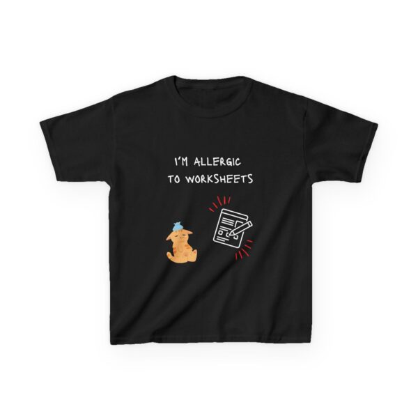 I'm Allergic to Worksheets - Kids Heavy Cotton™ Tee - Image 9