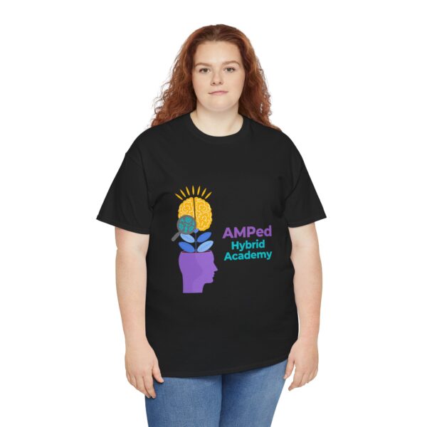 AMPed Hybrid Academy Logo - Unisex Heavy Cotton Tee - Image 16