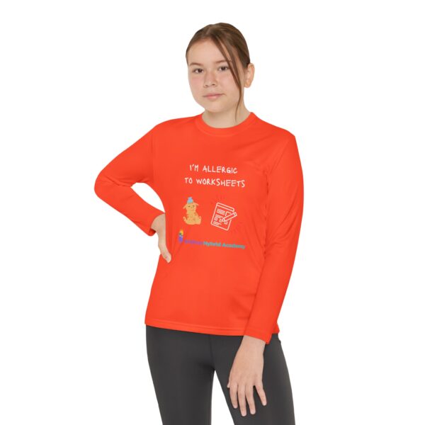 Youth Long Sleeve Tee - "I'm Allergic to Worksheets" Kid's Shirt - Image 16