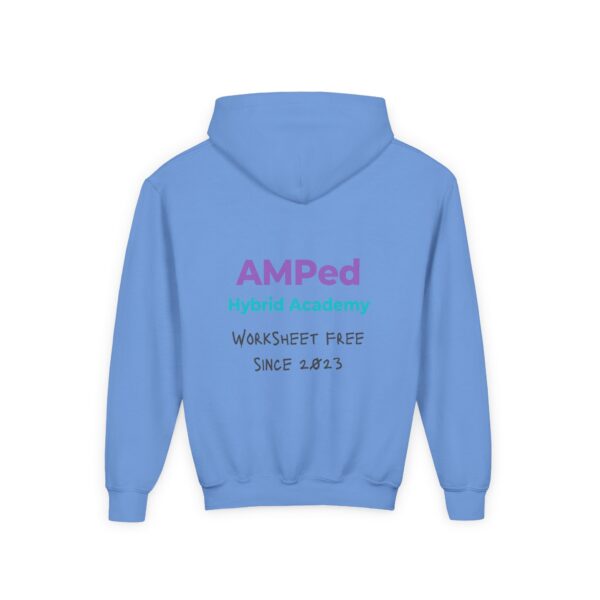 Allergic to Worksheets - Youth Heavy Blend Hooded Sweatshirt - Image 2