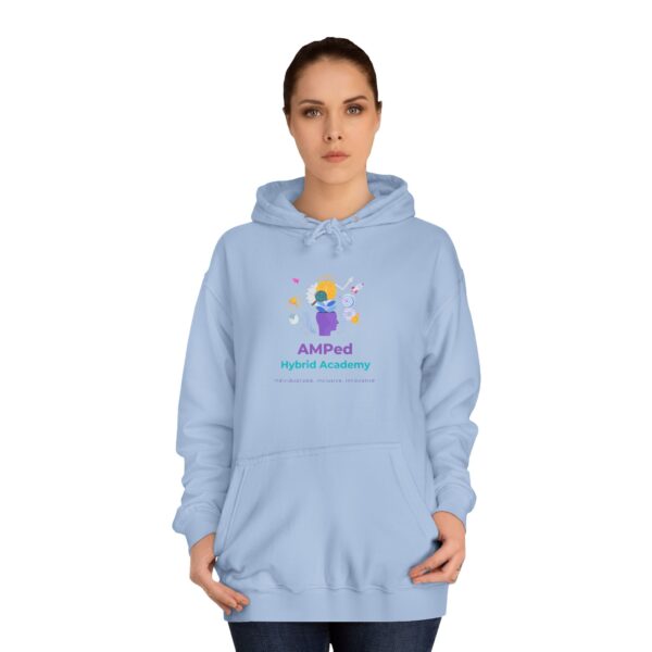 AMPed Hybrid Academy Logo - Adult Unisex College Hoodie - Image 40