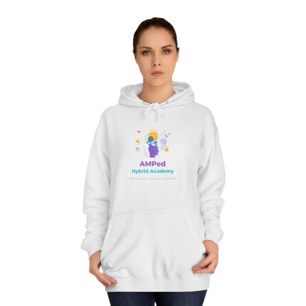 AMPed Hybrid Academy Logo - Adult Unisex College Hoodie - Image 8