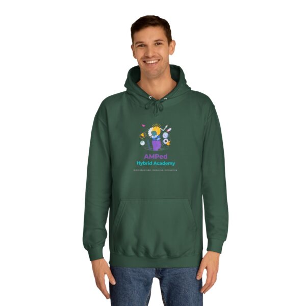 AMPed Hybrid Academy Logo - Adult Unisex College Hoodie - Image 11