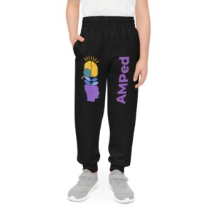 Youth Joggers with AMPed Logo, Comfortable Activewear, Kids Jogging Pants, Gift for Young Athletes, Everyday Wear, Stylish Sports Pants