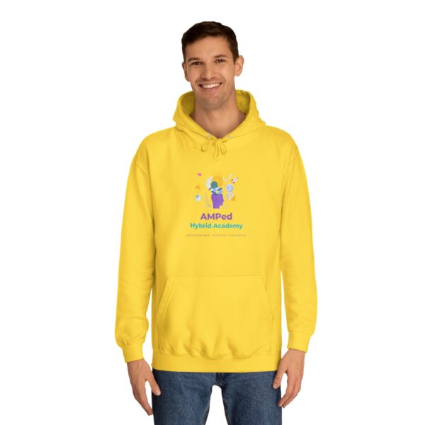 AMPed Hybrid Academy Logo - Adult Unisex College Hoodie - Image 43