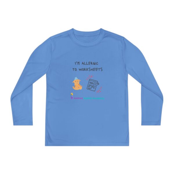 Youth Long Sleeve Tee - "I'm Allergic to Worksheets" Kid's Shirt - Image 33