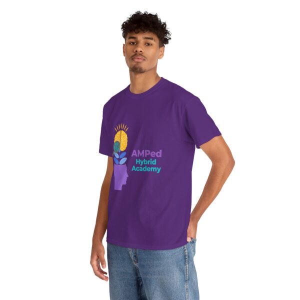 AMPed Hybrid Academy Logo - Unisex Heavy Cotton Tee - Image 7