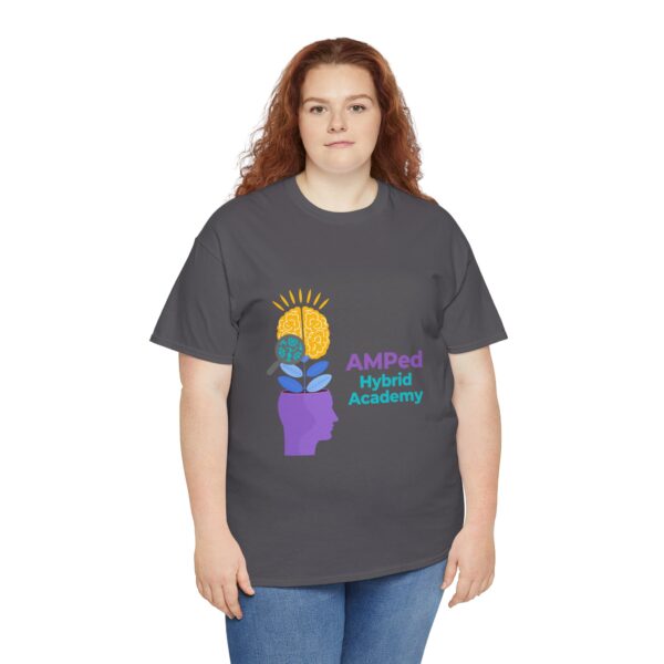 AMPed Hybrid Academy Logo - Unisex Heavy Cotton Tee - Image 12