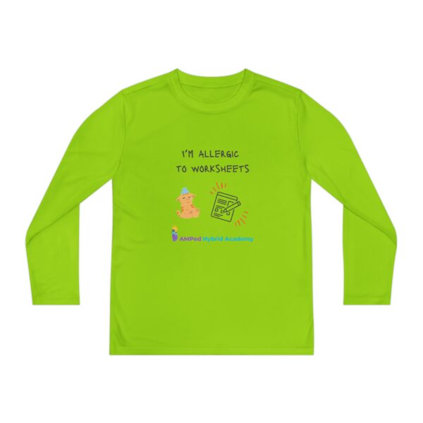 Youth Long Sleeve Tee - "I'm Allergic to Worksheets" Kid's Shirt - Image 25
