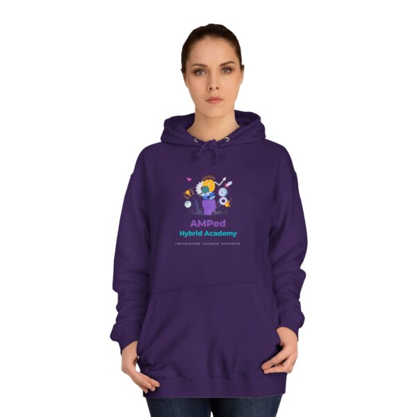 AMPed Hybrid Academy Logo - Adult Unisex College Hoodie - Image 36