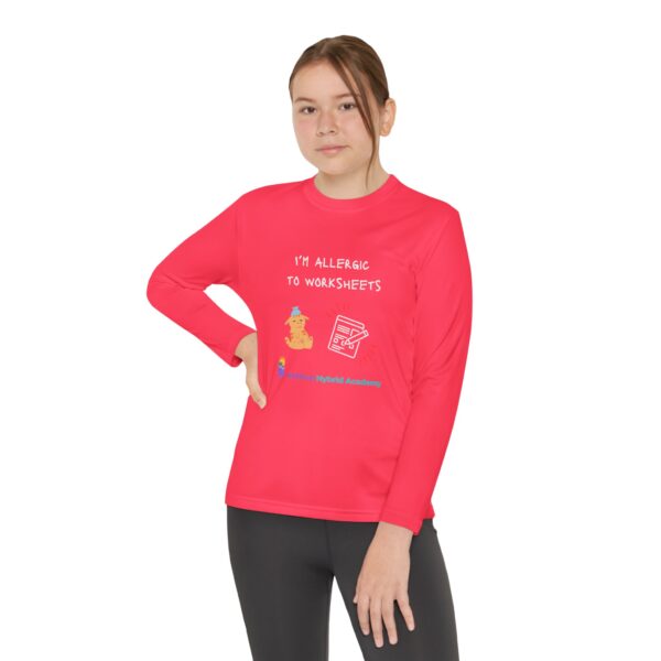 Youth Long Sleeve Tee - "I'm Allergic to Worksheets" Kid's Shirt - Image 56