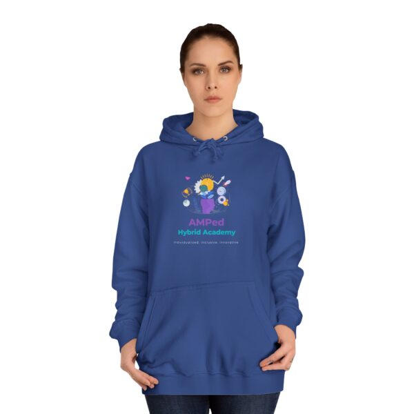 AMPed Hybrid Academy Logo - Adult Unisex College Hoodie - Image 48