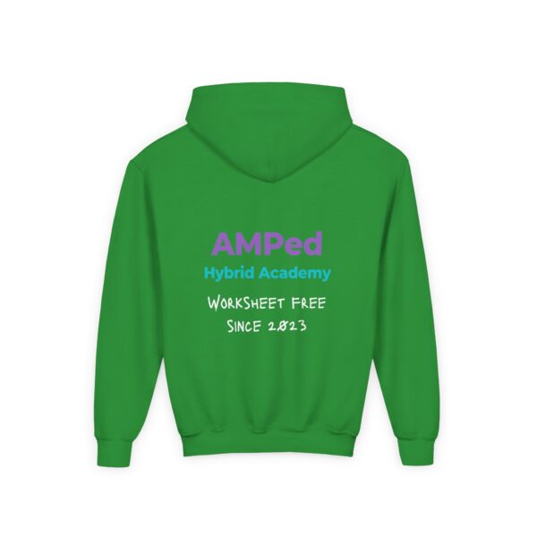 Allergic to Worksheets - Youth Heavy Blend Hooded Sweatshirt - Image 8