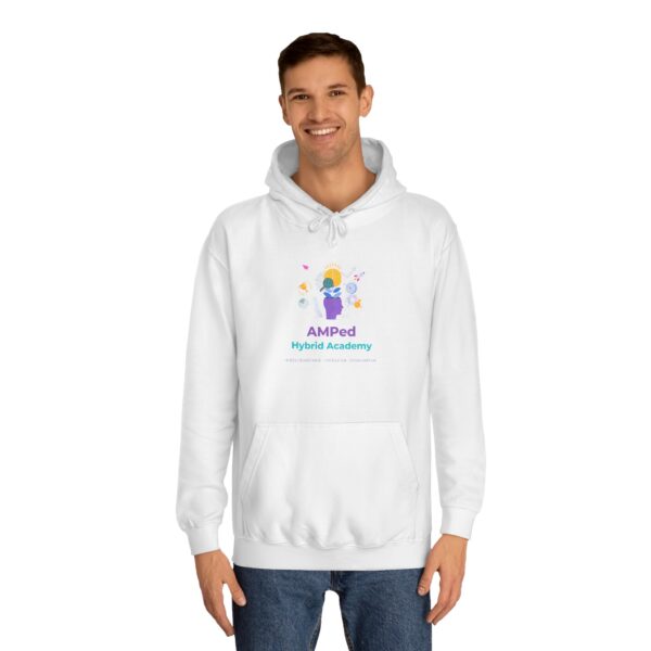 AMPed Hybrid Academy Logo - Adult Unisex College Hoodie - Image 7