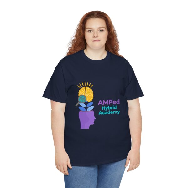 AMPed Hybrid Academy Logo - Unisex Heavy Cotton Tee - Image 44