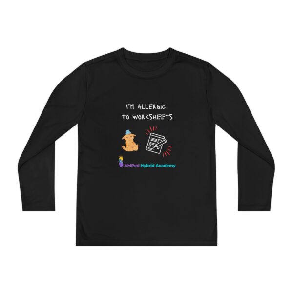 Youth Long Sleeve Tee - "I'm Allergic to Worksheets" Kid's Shirt - Image 21