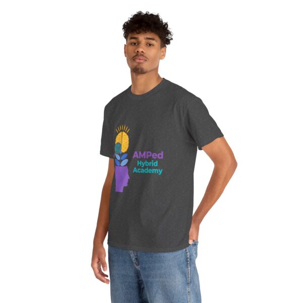 AMPed Hybrid Academy Logo - Unisex Heavy Cotton Tee - Image 27