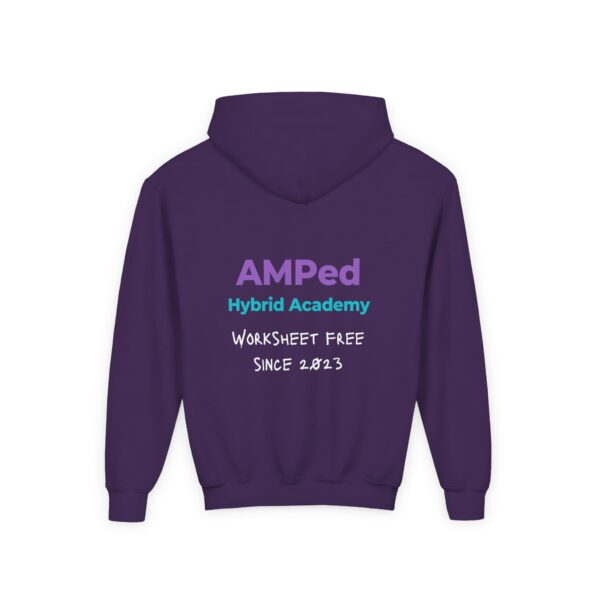 Allergic to Worksheets - Youth Heavy Blend Hooded Sweatshirt - Image 16