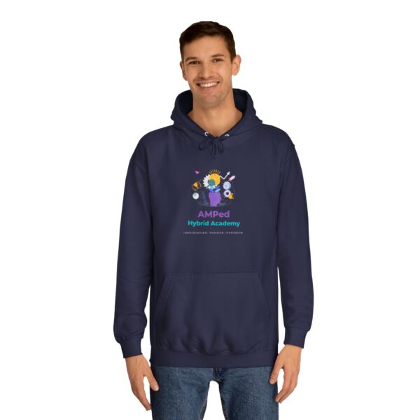 AMPed Hybrid Academy Logo - Adult Unisex College Hoodie - Image 31