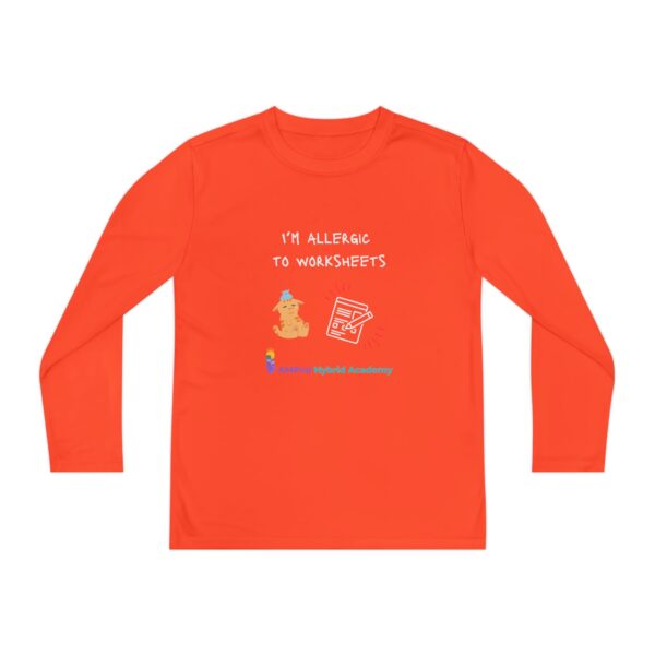 Youth Long Sleeve Tee - "I'm Allergic to Worksheets" Kid's Shirt - Image 13
