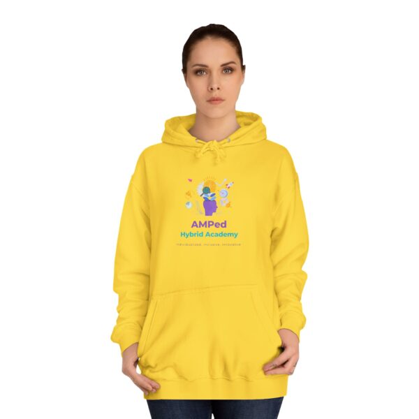 AMPed Hybrid Academy Logo - Adult Unisex College Hoodie - Image 44