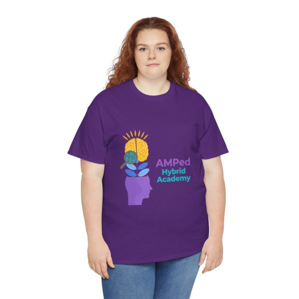 AMPed Hybrid Academy Logo - Unisex Heavy Cotton Tee - Image 8
