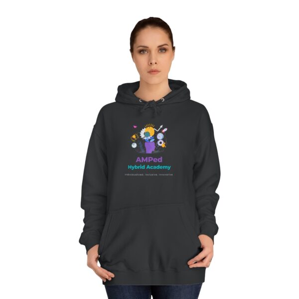 AMPed Hybrid Academy Logo - Adult Unisex College Hoodie - Image 4