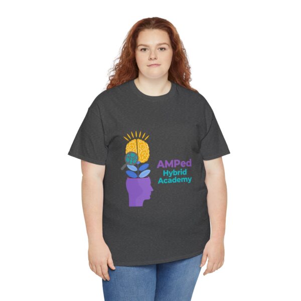AMPed Hybrid Academy Logo - Unisex Heavy Cotton Tee - Image 28