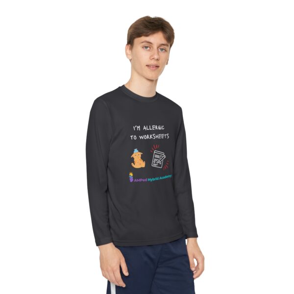 Youth Long Sleeve Tee - "I'm Allergic to Worksheets" Kid's Shirt - Image 19