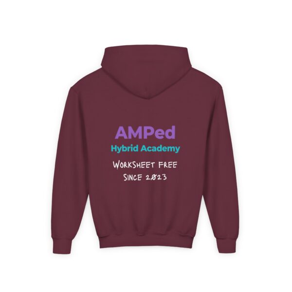 Allergic to Worksheets - Youth Heavy Blend Hooded Sweatshirt - Image 12