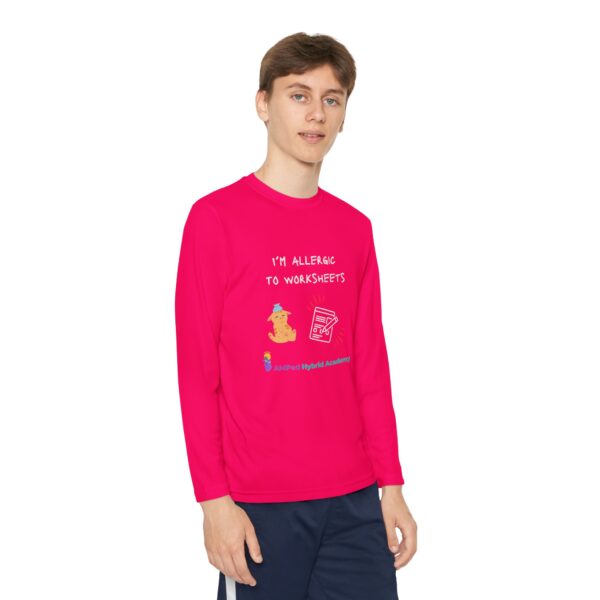 Youth Long Sleeve Tee - "I'm Allergic to Worksheets" Kid's Shirt - Image 51