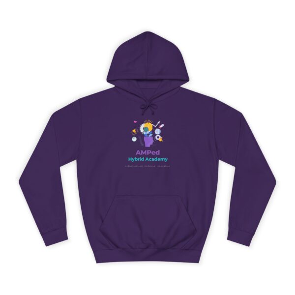 AMPed Hybrid Academy Logo - Adult Unisex College Hoodie - Image 33