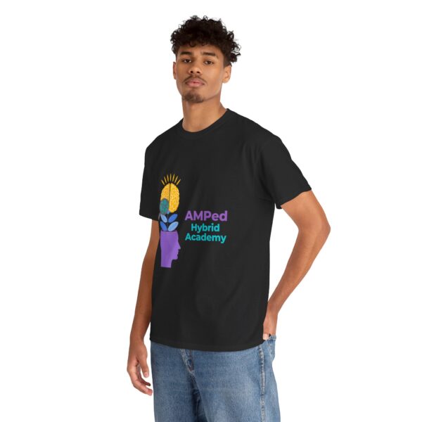 AMPed Hybrid Academy Logo - Unisex Heavy Cotton Tee - Image 15