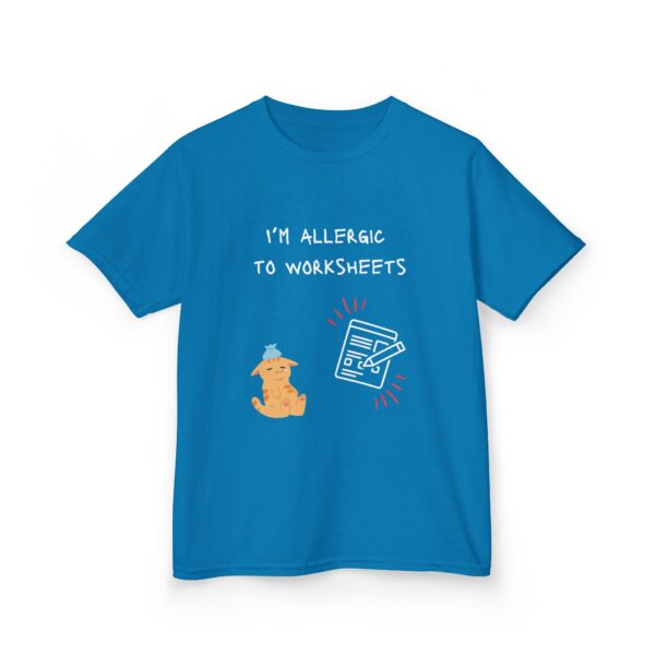 I'm Allergic to Worksheets - Kids Heavy Cotton™ Tee - Image 43