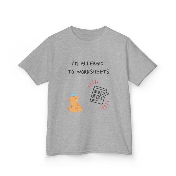 I'm Allergic to Worksheets - Kids Heavy Cotton™ Tee - Image 11