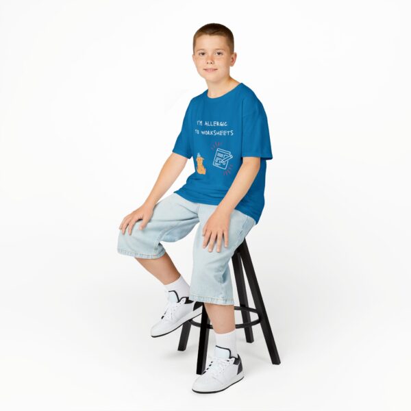 I'm Allergic to Worksheets - Kids Heavy Cotton™ Tee - Image 45