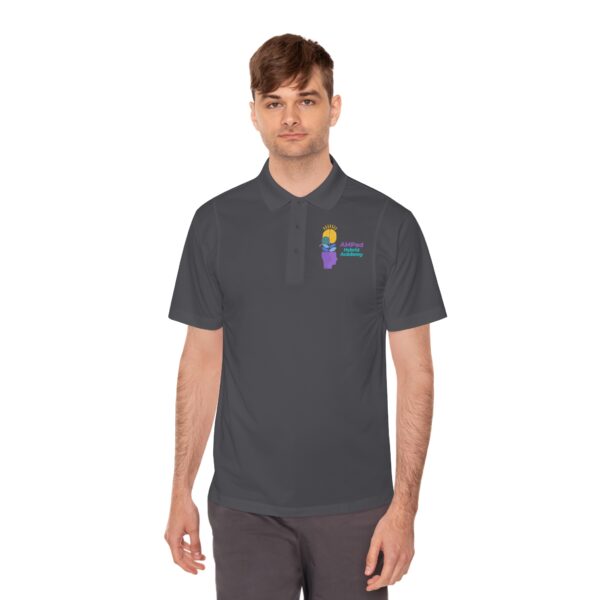 AMPed Hybrid Academy - Men's Sport Polo Shirt - Comfortable Activewear, Casual Weekend Outfits, Gifts for Dad, Gym Wear, Summer Essentials - Image 9