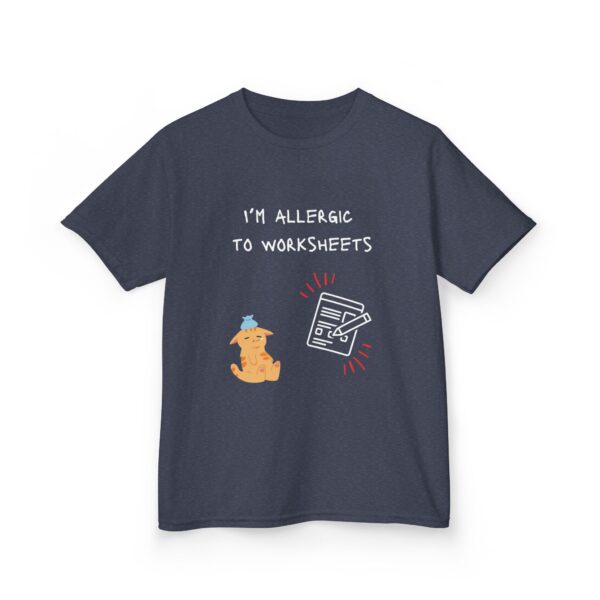 I'm Allergic to Worksheets - Kids Heavy Cotton™ Tee - Image 49