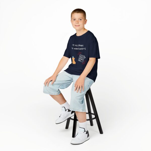 I'm Allergic to Worksheets - Kids Heavy Cotton™ Tee - Image 16