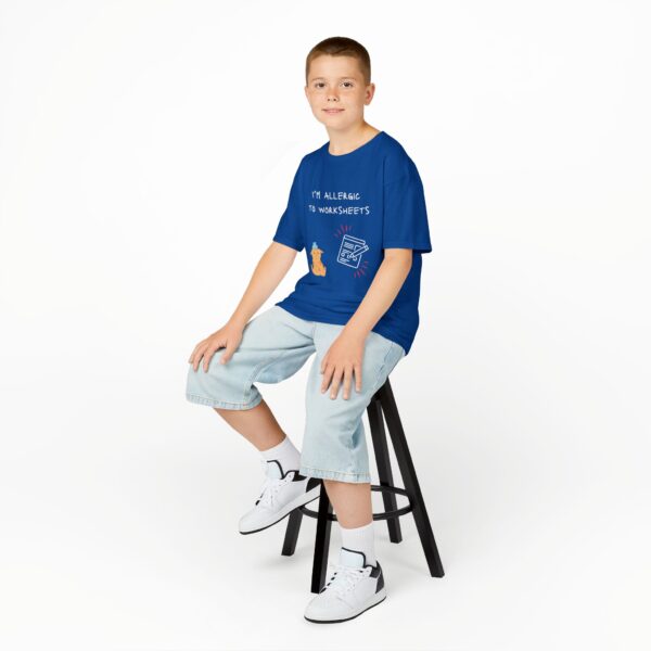 I'm Allergic to Worksheets - Kids Heavy Cotton™ Tee - Image 13
