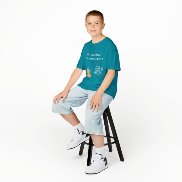 I'm Allergic to Worksheets - Kids Heavy Cotton™ Tee - Image 39