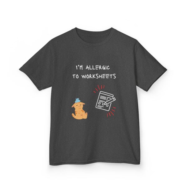 I'm Allergic to Worksheets - Kids Heavy Cotton™ Tee - Image 34