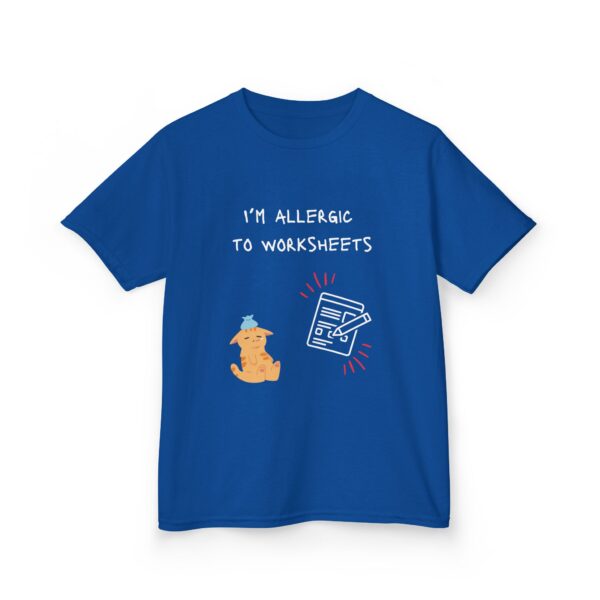 I'm Allergic to Worksheets - Kids Heavy Cotton™ Tee - Image 14