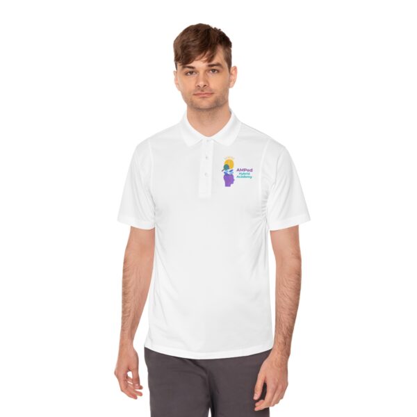 AMPed Hybrid Academy - Men's Sport Polo Shirt - Comfortable Activewear, Casual Weekend Outfits, Gifts for Dad, Gym Wear, Summer Essentials - Image 6