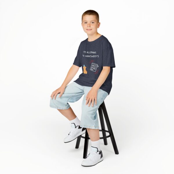 I'm Allergic to Worksheets - Kids Heavy Cotton™ Tee - Image 51