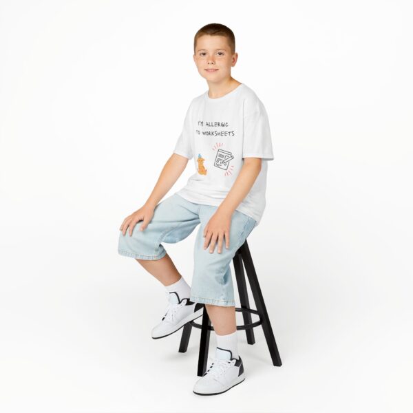 I'm Allergic to Worksheets - Kids Heavy Cotton™ Tee - Image 4