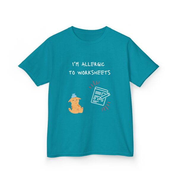 I'm Allergic to Worksheets - Kids Heavy Cotton™ Tee - Image 37